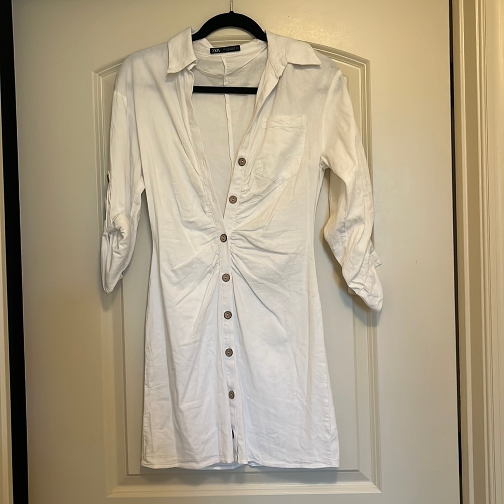 Zara white mini dress